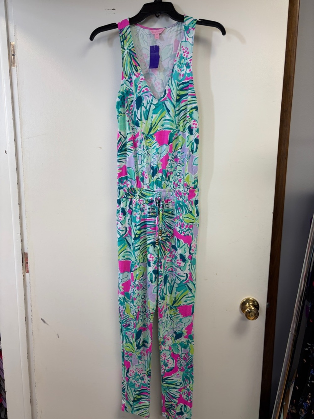 Lilly Pulitzer Tropical Floral Tank Jumpsuit - Pink & Aqua